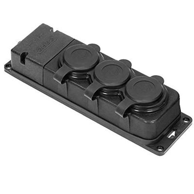 Orno SWD Tafelcontactdoos PROF zwart IP44 3V met klep - 6871955 Orno SWD Tafelcontactdoos PROF zwart IP44 3V met klep - 6871955