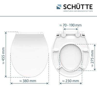 Toiletzitting Schutte Slim White Duroplast Ultra Dun Met Soft Close En Quick Release Gelakt Wit Schütte - thumbnail