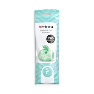 Brabantia PerfectFit Composteer Afvalzakken S 6L 10 Stuks - thumbnail