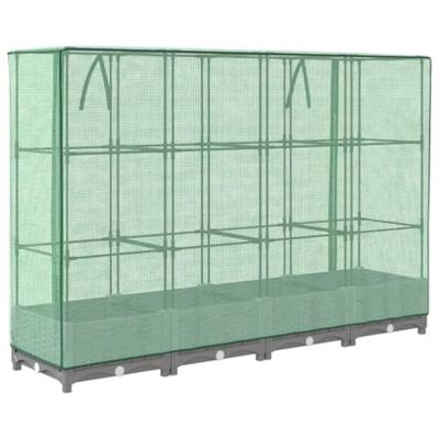 VidaXL Plantenbak verhoogd met kashoes 160x40x123 cm rattanlook