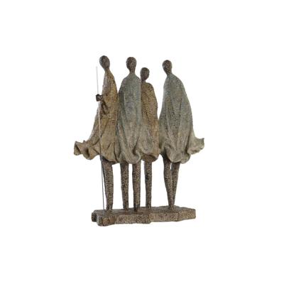 Decoratieve figuren DKD Home Decor Afrikaanse Hars Multicolour (33,5 x 14,5 x 41 cm)
