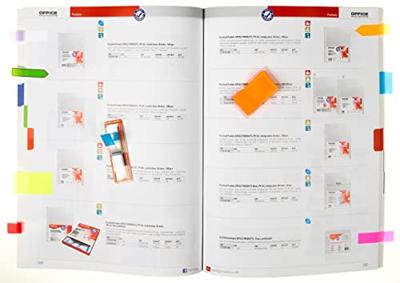 OFFICE products index, 43 x 25 mm, blister van 50 tabs, blauw