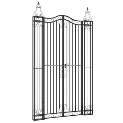 VidaXL Poort 121x8x200 cm smeedijzer zwart VidaXL Poort 121x8x200 cm smeedijzer zwart
