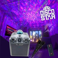 N-GEAR Disco Star 710 Silver - Draadloze Karaoke Bluetooth Speaker - Sterrenprojector - 2 Microfoons - thumbnail