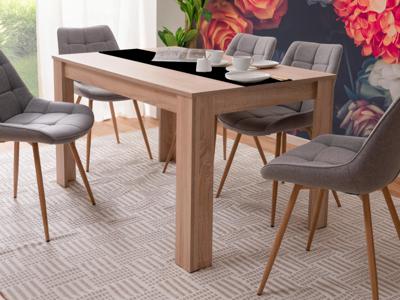 Rechthoekige eettafel NICKY 138 cm sonoma-zwart Rechthoekige eettafel NICKY 138 cm sonoma-zwart