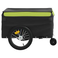 Fietstrailer 45 kg ijzer zwart en groen - thumbnail