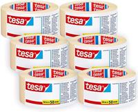 Afplaktape tesa economy 50mmx50m creme | 6 stuks - thumbnail