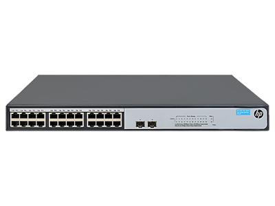 HPE 1420-24G-2SFP+ 10G Uplink Switch - Switch - onbeheerd - 24 x 101001000 + 2 x 1 Gigabit 10 Gigabit SFP+ - desktop, rack-uitvoering HPE 1420-24G-2SFP+ 10G Uplink Switch - Switch - onbeheerd - 24 x 101001000 + 2 x 1 Gigabit 10 Gigabit SFP+ - desktop, rack-uitvoering