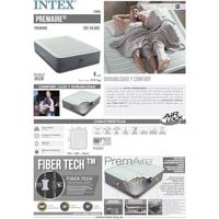Intex 64902ND PremaireElevated Luchtbed (l x b x h) 191 x 99 x 46 cm Wit, Grijs - thumbnail