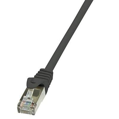 LogiLink CP1023S RJ45 Netwerkkabel, patchkabel CAT 5e F/UTP 0.50 m Zwart Snagless 1 stuk(s)