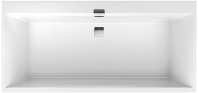 Villeroy & Boch Squaro Edge 12 kunststof bad quaryl rechthoekig 160x75x45cm - incl. poten en afvoer /overloopcombinatie wit ubq160sqe2dv-01