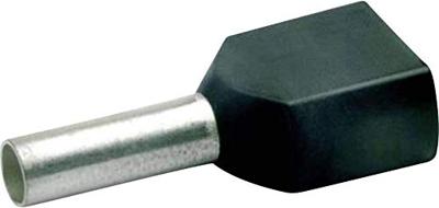 Klauke 8728 Dubbele adereindhulzen 1.5 mm² Deels geïsoleerd Zwart 1000 stuk(s)