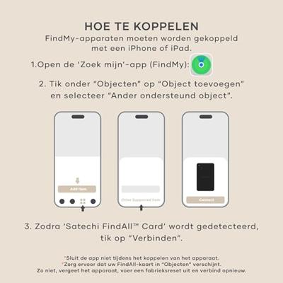 Satechi FindAll tracking kaart met FindMy - Sand Satechi FindAll tracking kaart met FindMy - Sand