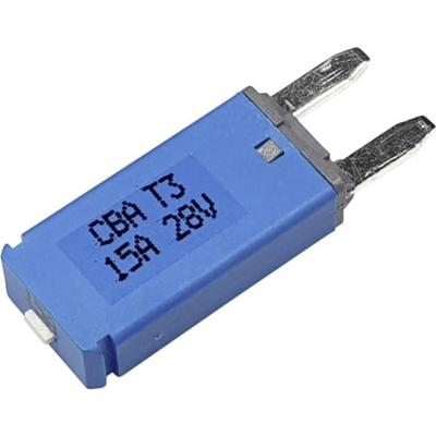 Hansor Circuit Breaker Mini, type 3. Manual Reset, 15A CBA3 Series 15A Zekeringautomaat standaard vlakzekering 15 A Blauw 1 stuk(s)