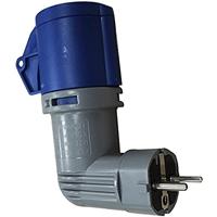 Adapter Solera 904011 Schuko CETAC Blauw Grijs 16 A - thumbnail