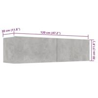 Tv-meubel 120x30x30 cm spaanplaat betongrijs - thumbnail