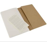 Schrift moleskine 130x210mm blc 160pag kraft 3st - thumbnail