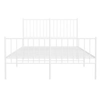 Bedframe met hoofd- en voeteneinde metaal wit 120 x 190 cm - thumbnail