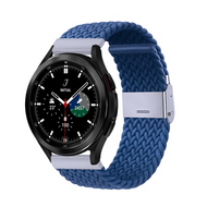 Braided nylon bandje - Blauw - Samsung Galaxy Watch 4 Classic - 42mm / 46mm Braided nylon bandje - Blauw - Samsung Galaxy Watch 4 Classic - 42mm / 46mm