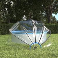 VidaXL Zwembadoverkapping rond 376x188 cm pvc - thumbnail