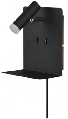 Trio Wand lampElement met schapje mat zwart - 222570232