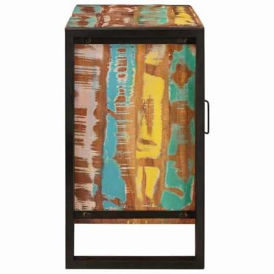 Wastafelonderkast met de deur Massief Gerecycled Hout, Ijzer