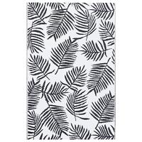 VidaXL Buitenkleed arakil 120x180 cm pp wit en zwart - thumbnail