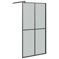 VidaXL Inloopdouchescherm 100x195 cm donker gehard glas - thumbnail