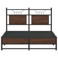 Bedframe zonder matras bewerkt hout bruin eikenkleur 120x190 cm - thumbnail