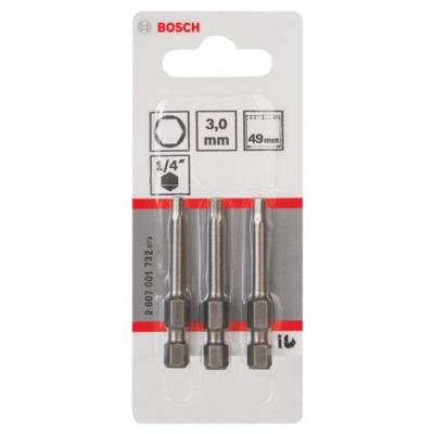 Bosch Accessories Inbus-bit 3 mm Extra hard E 6.3 3 stuk(s) - thumbnail