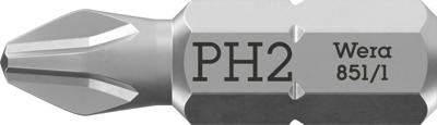 Wera 851/1 Z Bits Phillips, PH 2 x 25 mm - 1 stuk(s) - 05072072001
