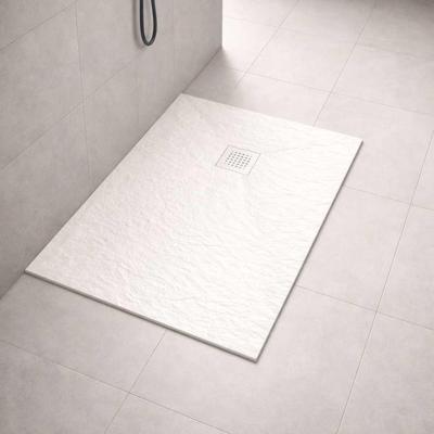 Douchebak BWS Stonelle Antislip Composiet 90x140x3 cm Inkortbaar Mat Wit