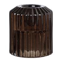 Diner/theelichthouder - donkerbruin - ø5.5x6 cm - thumbnail