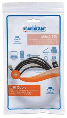 Manhattan SuperSpeed+ USB-aansluitkabel C (USB 3.1 Gen2 type C-stekker naar type C-stekker 10 Gbit/s 5 A) 1 m zwart 355223