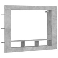 Tv-meubel 152x22x113 cm bewerkt hout betongrijs - thumbnail