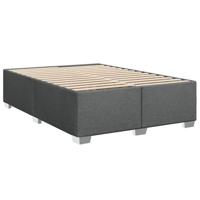 Boxspring met matras stof donkergrijs 140x190 cm - thumbnail