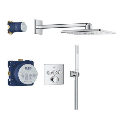 Grohe Precision SmartControl inbouw regendoucheset met 3 straalsoorten vierkant Ø31cm chroom