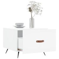 Salontafels 2 st 50x50x40 cm bewerkt hout wit - thumbnail