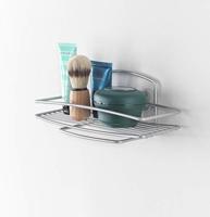 Metaltex onda badkamerrek 26x11x11 cm zilver - thumbnail