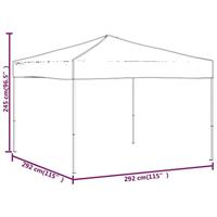 VidaXL Partytent inklapbaar 3x3 m zwart - thumbnail