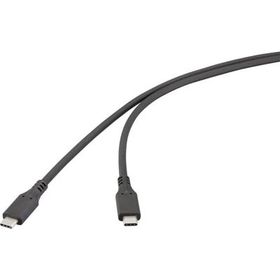 Renkforce USB-kabel USB 4.0 USB-C stekker 1.00 m Zwart RF-6830438