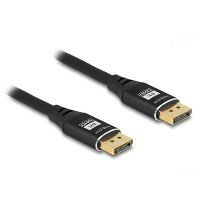 Delock 80622 DisplayPort-kabel DisplayPort Aansluitkabel DisplayPort-stekker 3 m Zwart 8K UHD, Vergulde steekcontacten, Afgeschermd (drievoudig)