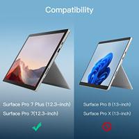 JETech Screen Protector voor Surface Pro 7 Plus/Surface Pro 7 12,3 Inch, 9H Gehard Glas Film Schermbeschermer, Ondersteuning Surface Pen, HD Doorzichtig, 2 Stuks - thumbnail