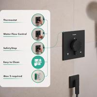 Hansgrohe Ecostat Comfort E - inbouwthermostaat - 2 functies - mat zwart 33711670 - thumbnail