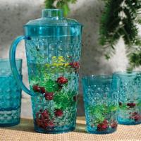 Set kruik en glazen Lifetime Blauw Plastic 5 Onderdelen - thumbnail