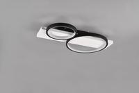 Trio Leuchten Plafondlamp Medera 2 lichts L 54 cm wit zwart - thumbnail
