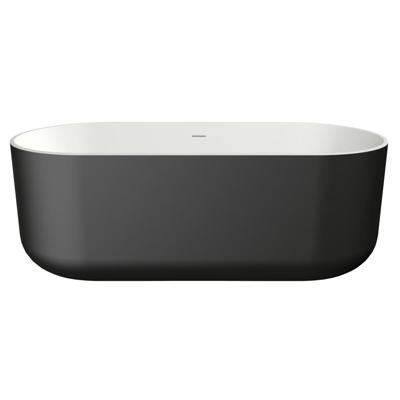 XenZ Vrijstaand Bad Mauro 180x84x64 cm Solid Surface Zwart XenZ Vrijstaand Bad Mauro 180x84x64 cm Solid Surface Zwart