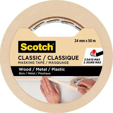 Afplaktape scotch classic 24mmx50m beige Afplaktape scotch classic 24mmx50m beige