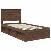 Bedframe Bruin Eiken 100 x 200 cm Massief grenenhout - thumbnail