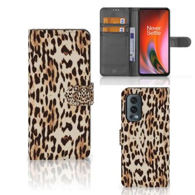 OnePlus Nord 2 5G | Telefoonhoesje | Met pasjeshouder | Leopard